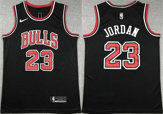 Mens Chicago Bulls #23 Michael Jordan Black Stitched Jersey->chicago bulls->NBA Jersey
